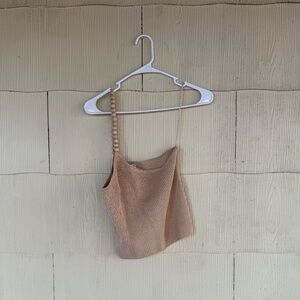 Zara Asymmetrical Beaded Knit Top